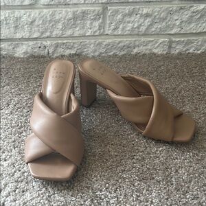 A New Day Tan Heels with Contemporary Design